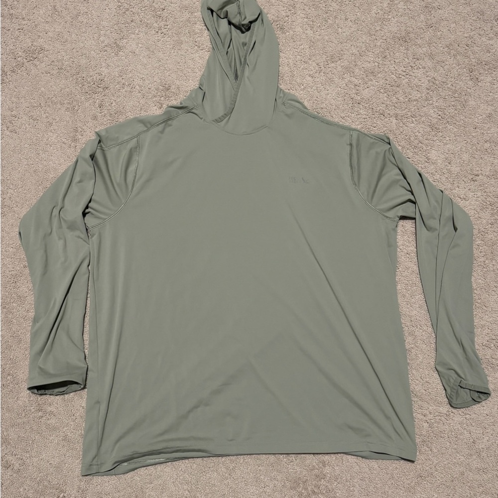 Eddie Bauer Olive Long Sleeve hooded performance rashguard
